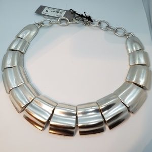 New Robert Lee Morris Soho Silver Collar Necklace